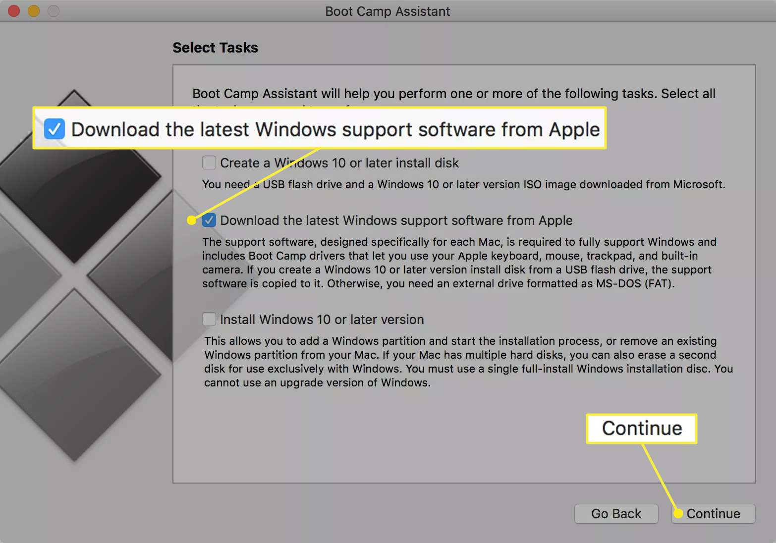 windows support software for mac